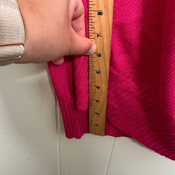 VICI - Orla Pink Fuchsia Knit Tie Wrap Sleeveless Midi Dress - Picture 8 of 11